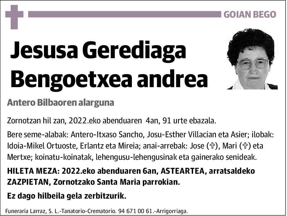 Jesusa Gerediaga Bengoetxea