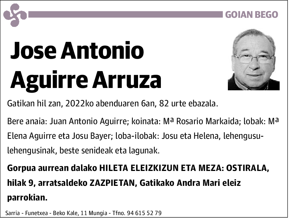 Jose Antonio Aguirre Arruza