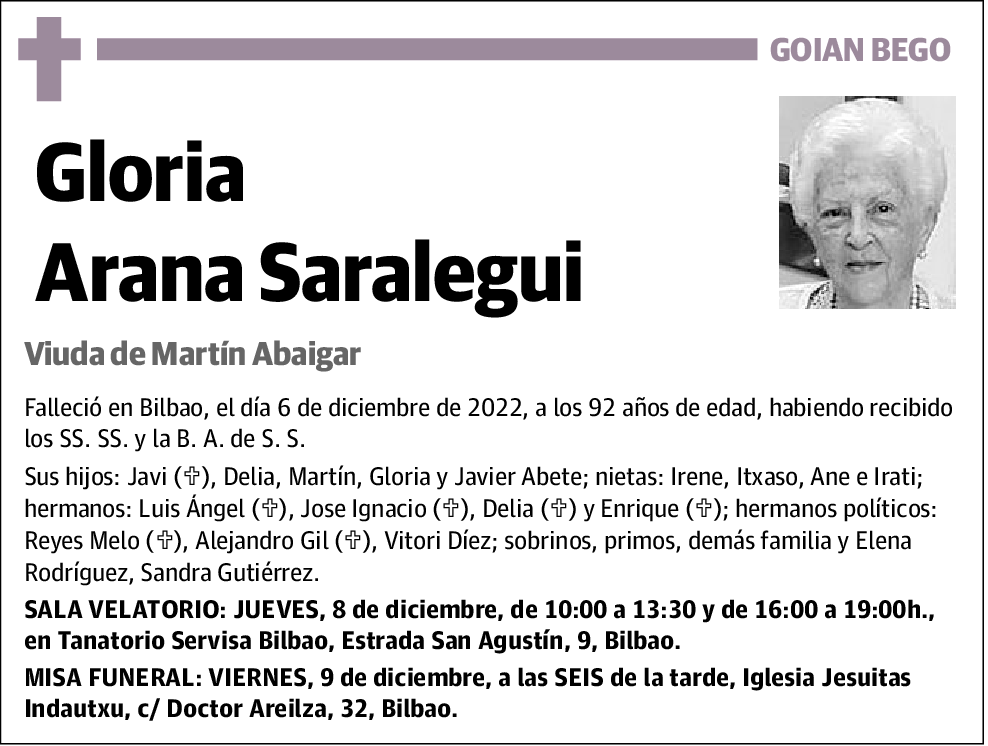 Gloria Arana Saralegui