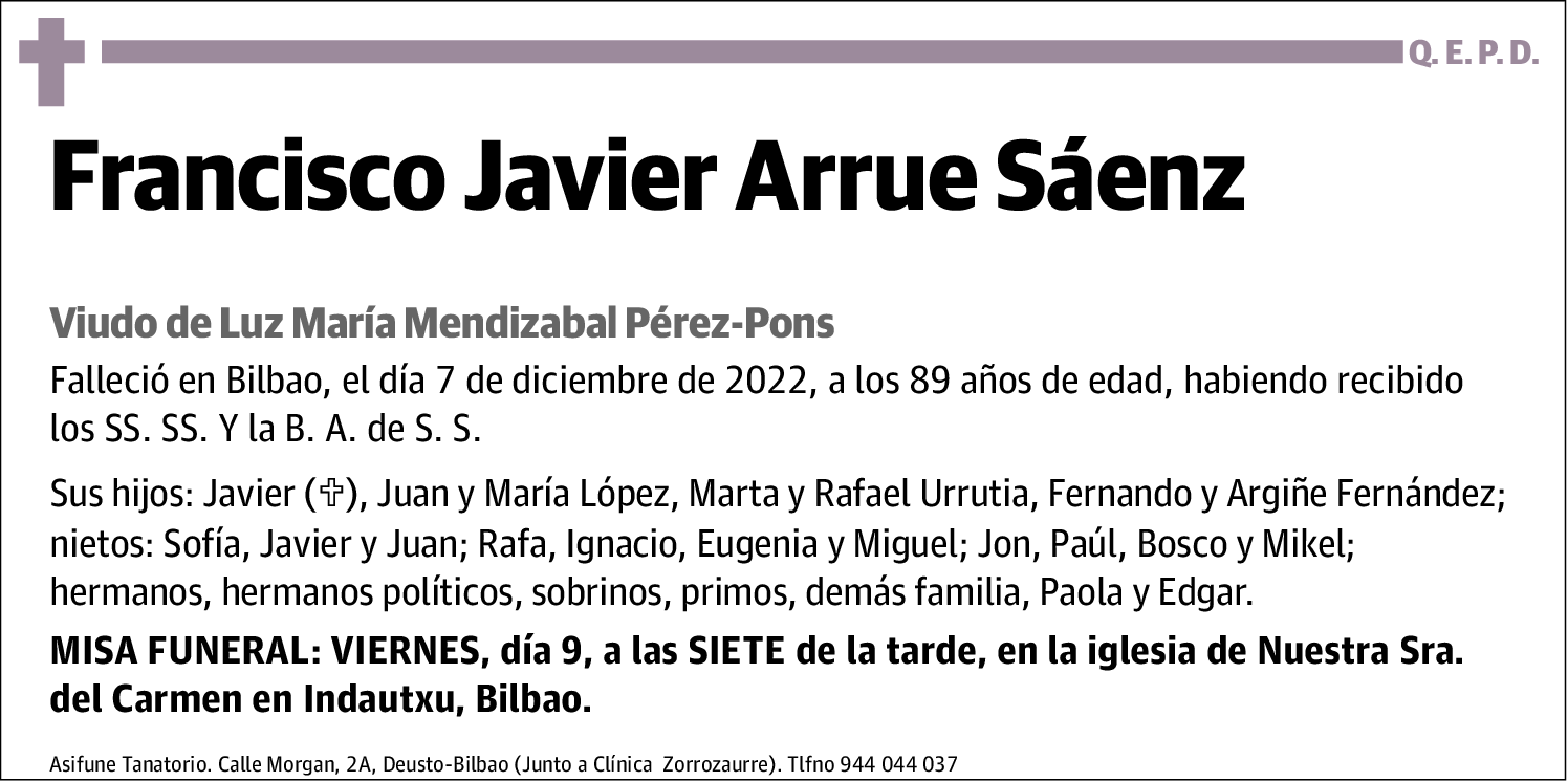 Francisco Javier Arrue Saenz