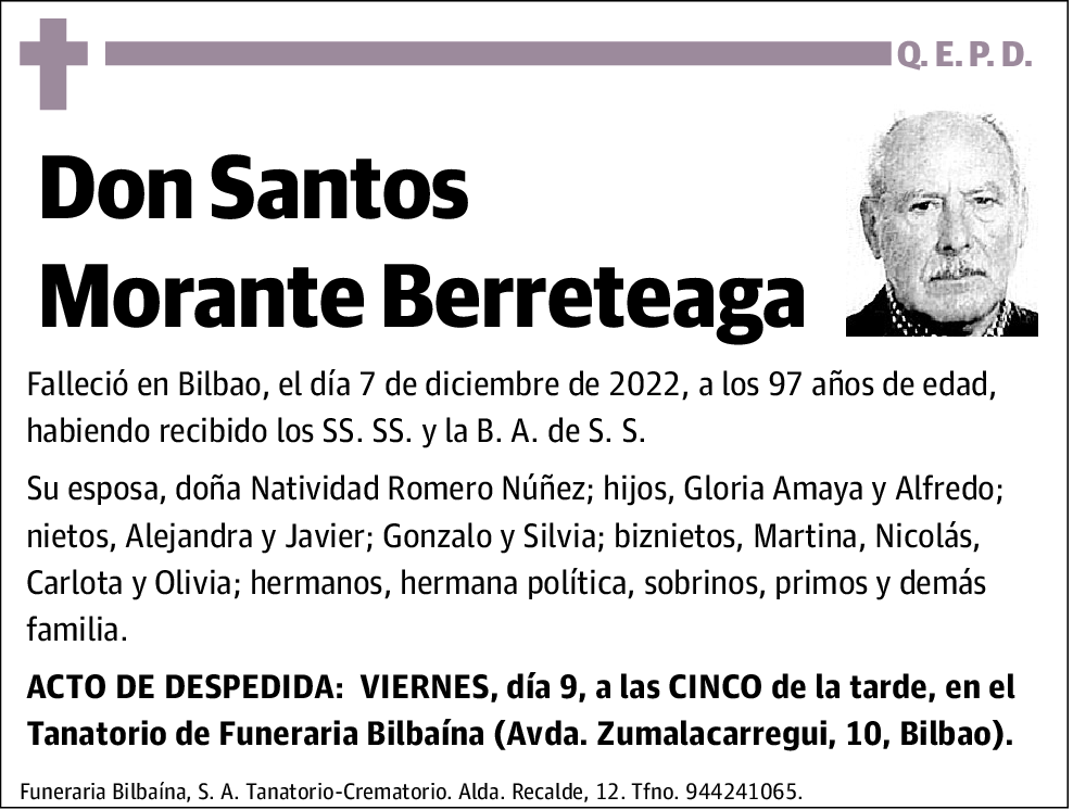 Santos Morante Berreteaga