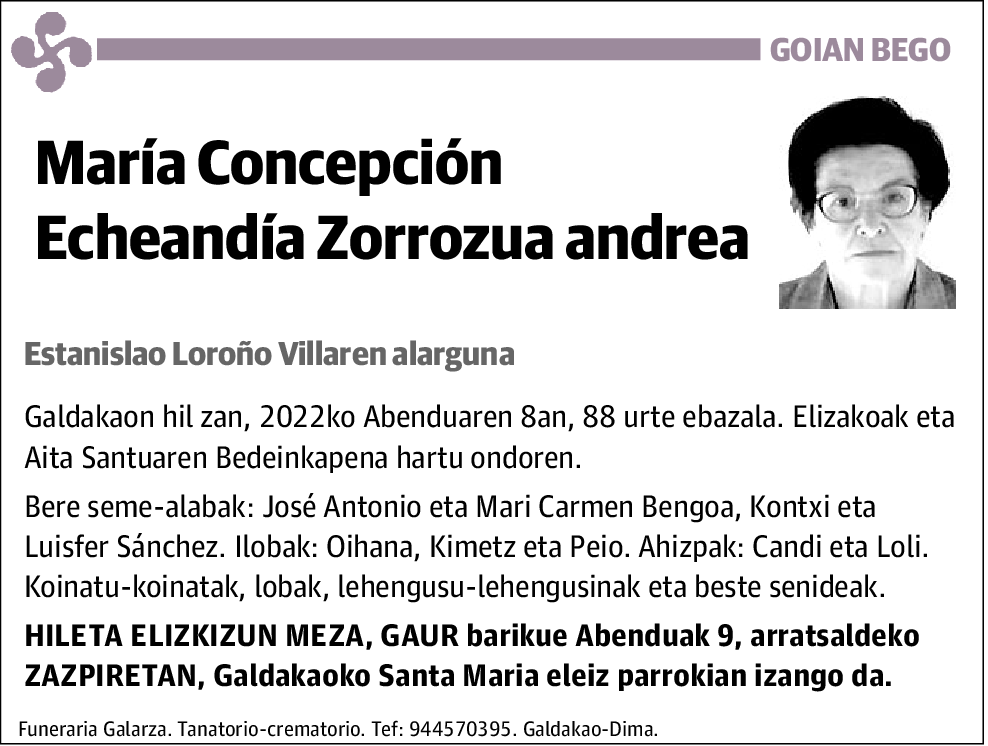 María Concepción Echeandia Zorrozua