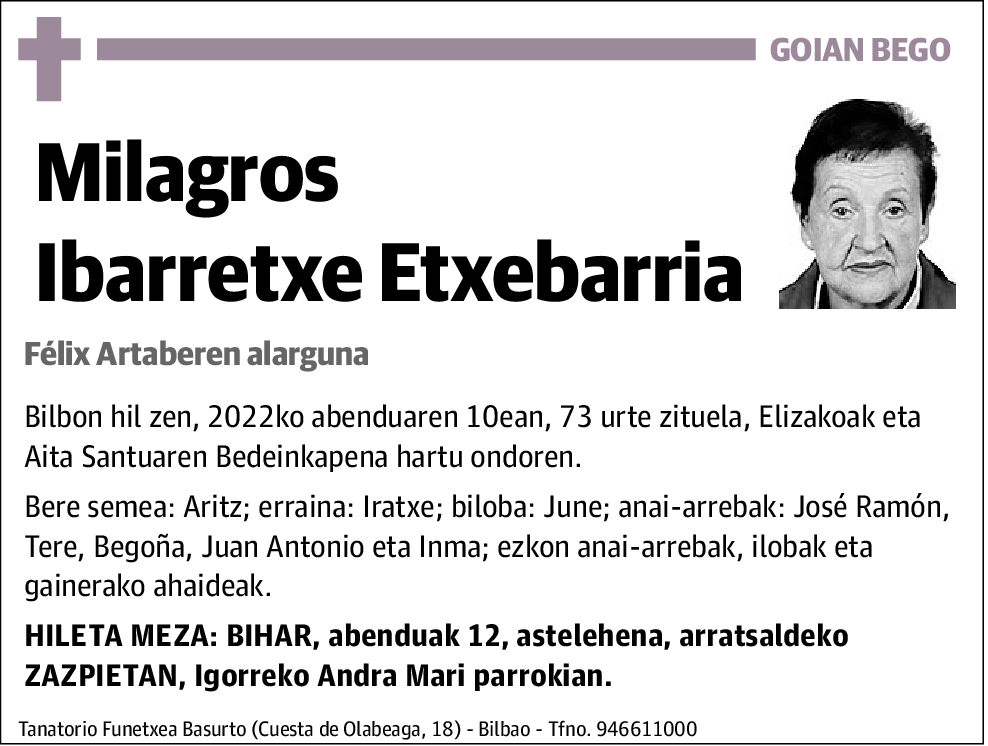 Milagros Ibarretxe Etxebarria