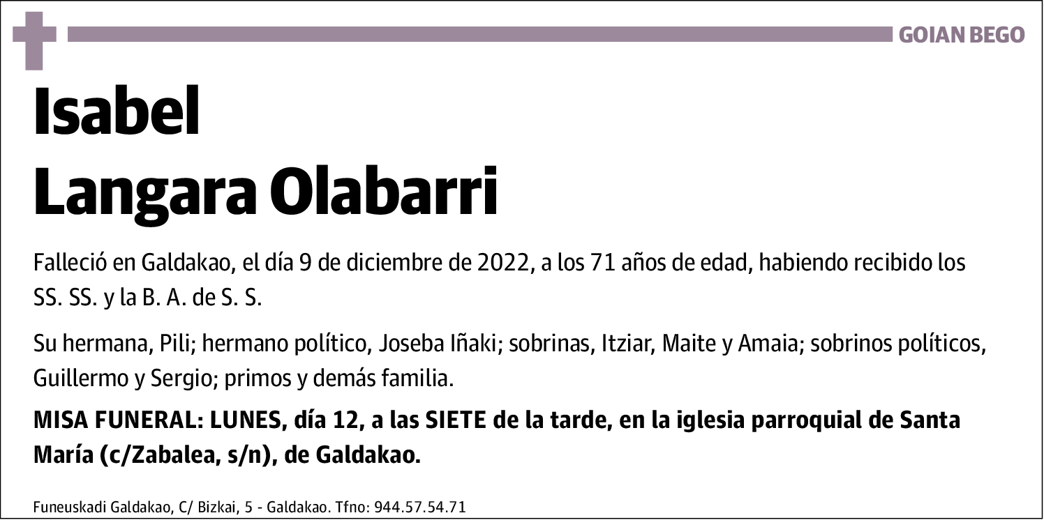 Isabel Langara Olabarri