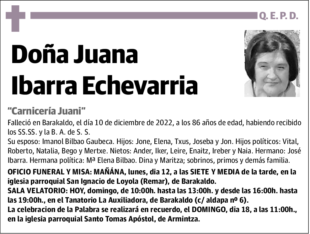 Juana Ibarra Echevarria