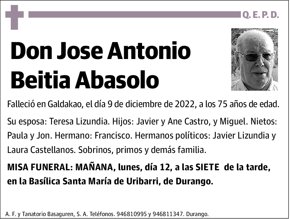 Jose Antonio Beitia Abasolo