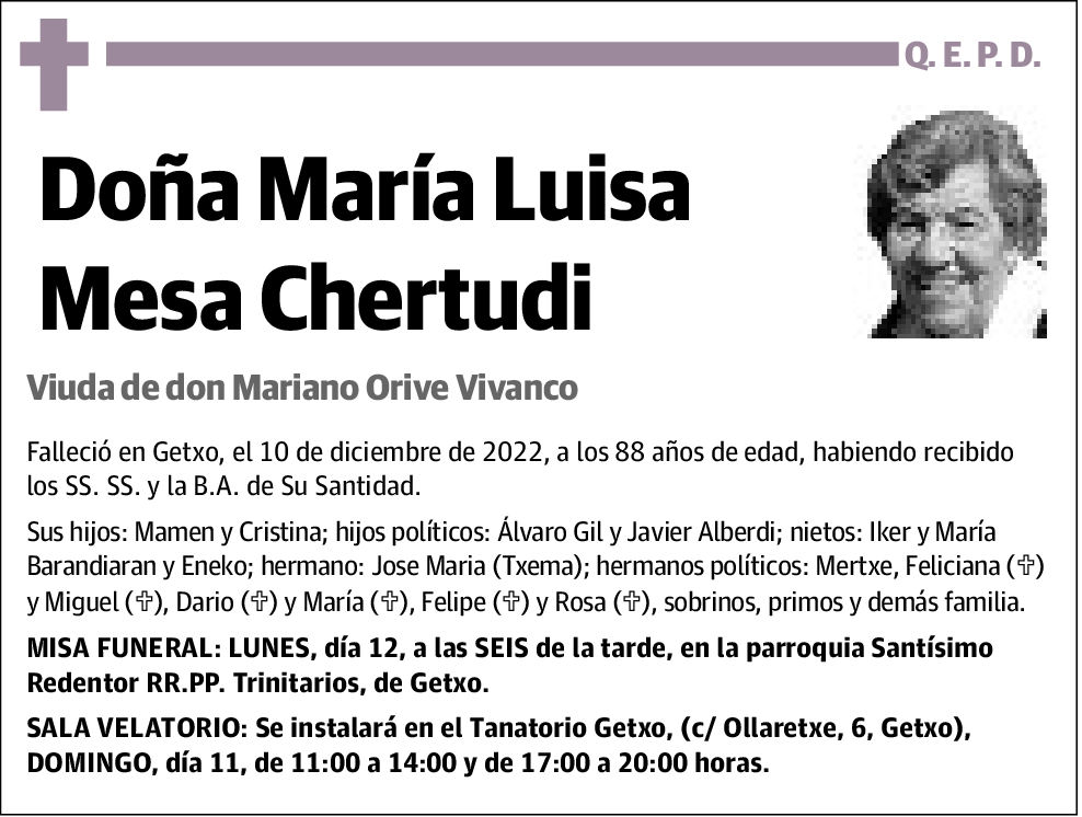 María Luisa Mesa Chertudi