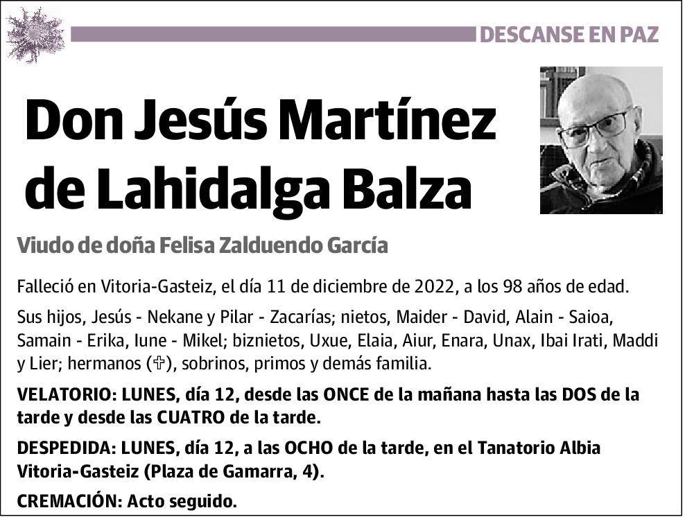 Jesús Martínez de Lahidalga Balza