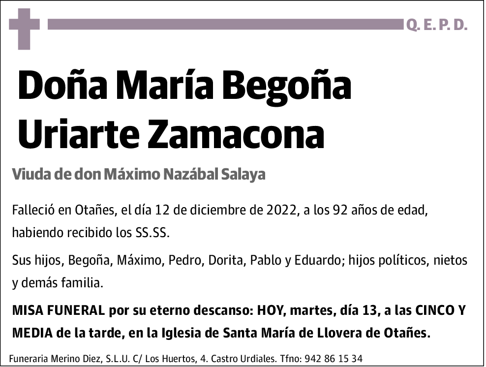 María Begoña Uriarte Zamacona