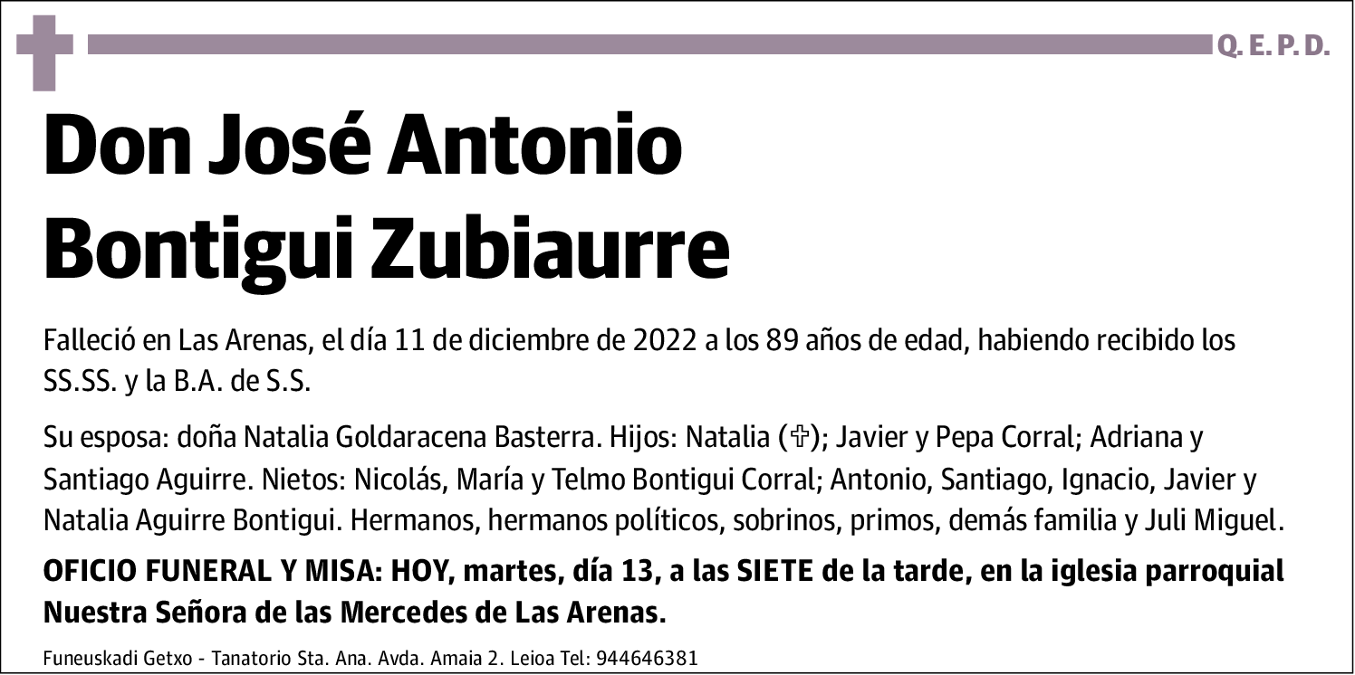 Jose Antonio Bontigui Zubiaurre