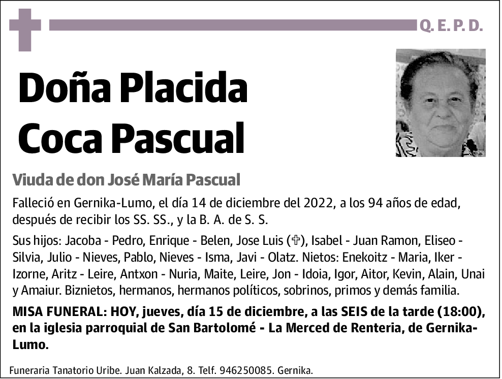 Plácida Coca Pascual