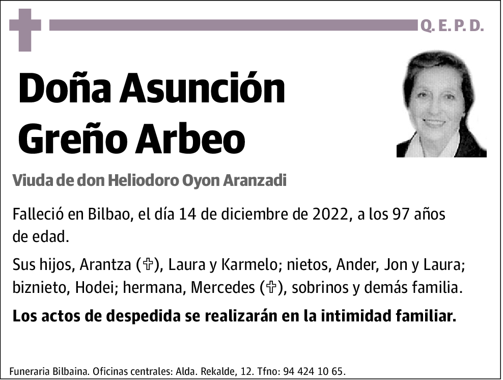 Asunción Greño Arbeo