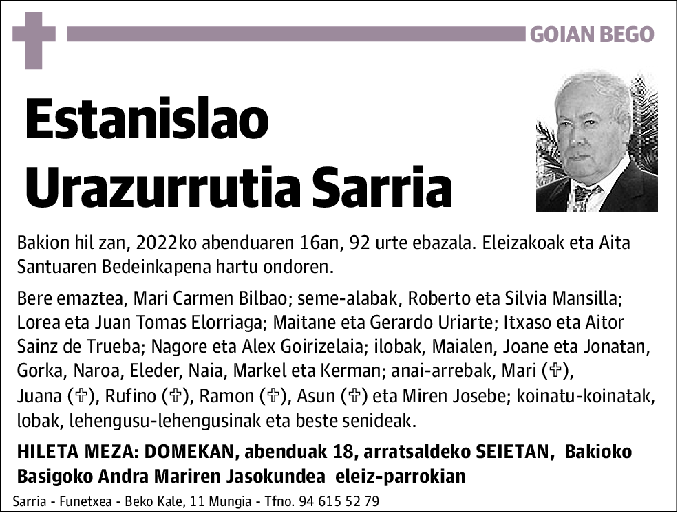 Estanislao Urazurrutia Sarria