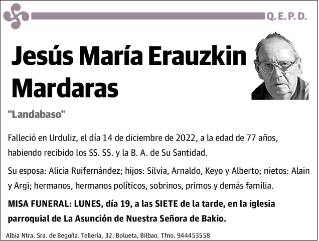 Jesús María Erauzkin Mardaras