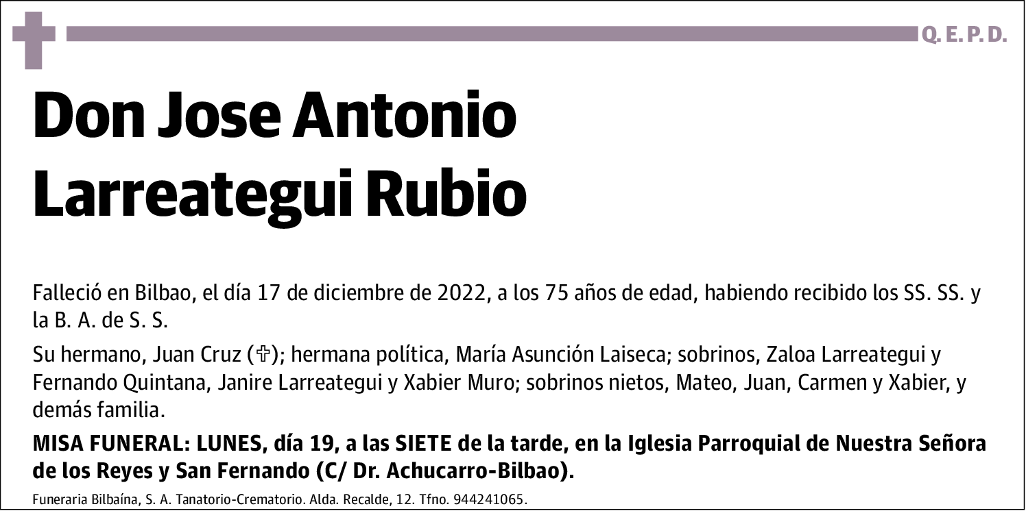 José Antonio Larreategui Rubio