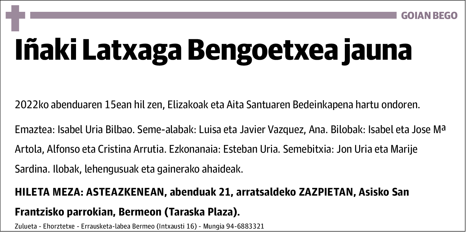 Iñaki Latxaga Bengoetxea