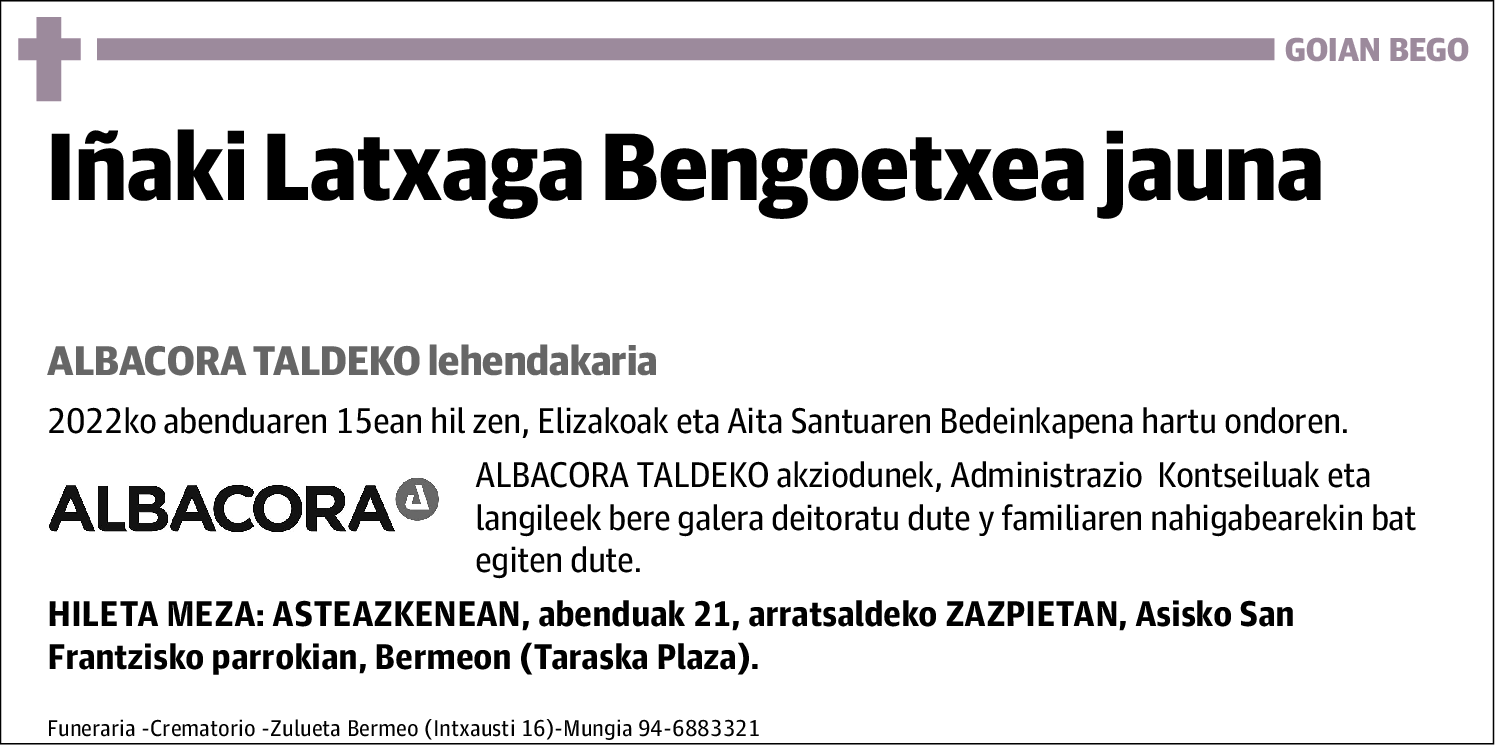 Iñaki Latxaga Bengoetxea