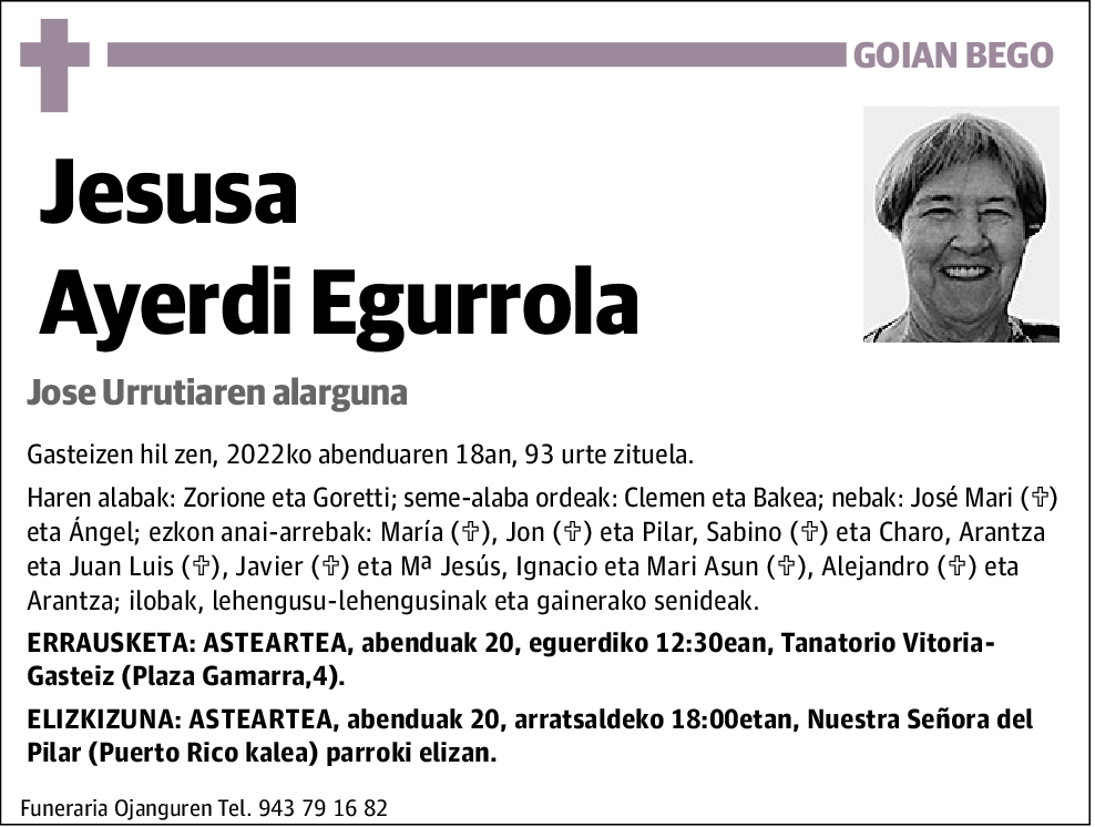 Jesusa Ayerdi Egurrola