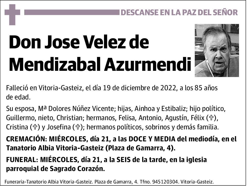 José Velez de Mendizabal Azurmendi