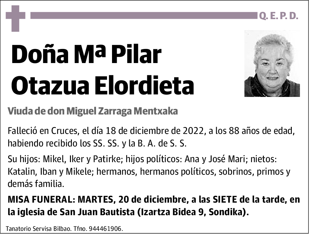 Mª Pilar Otazua Elordieta