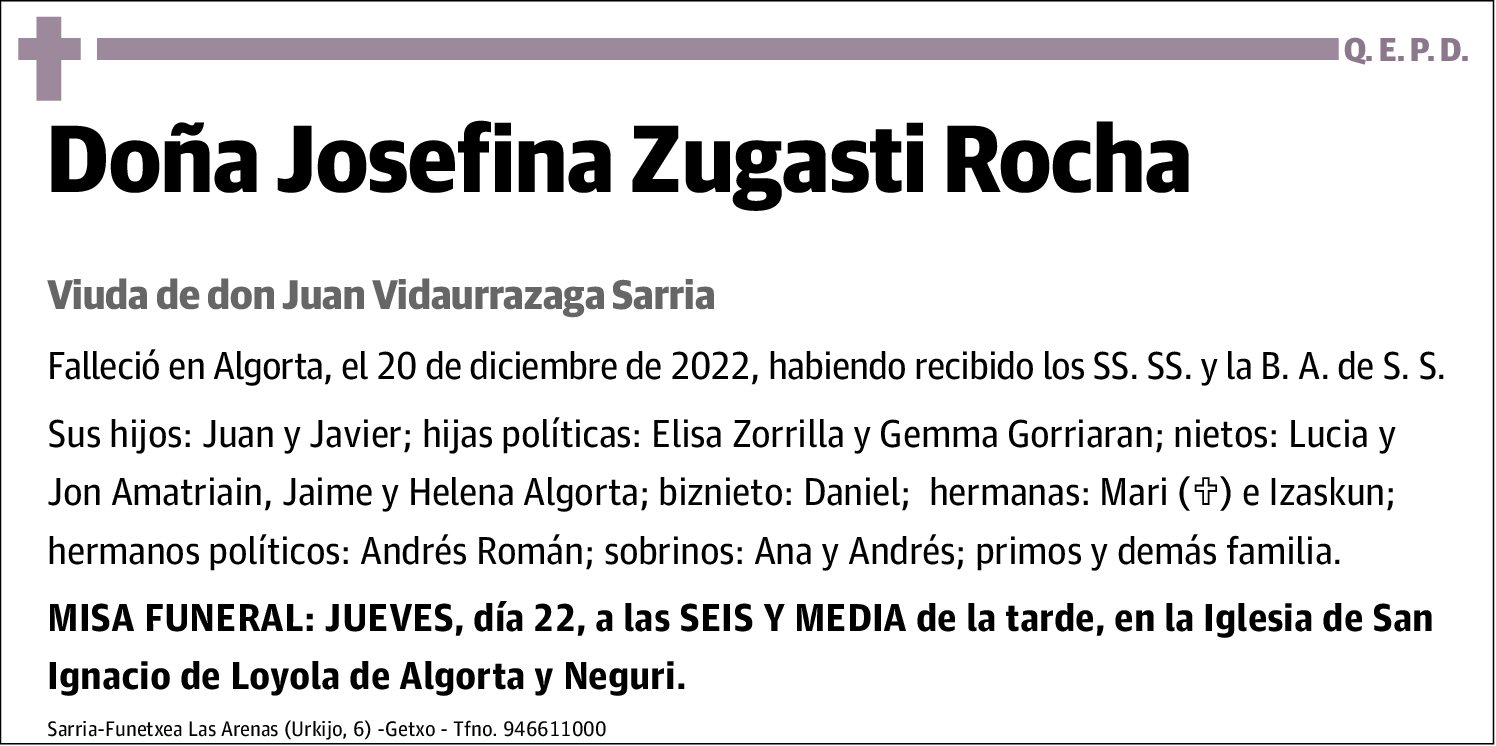 Josefina Zugasti Rocha