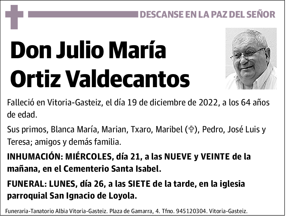 Julio Maria Ortiz Valdecantos