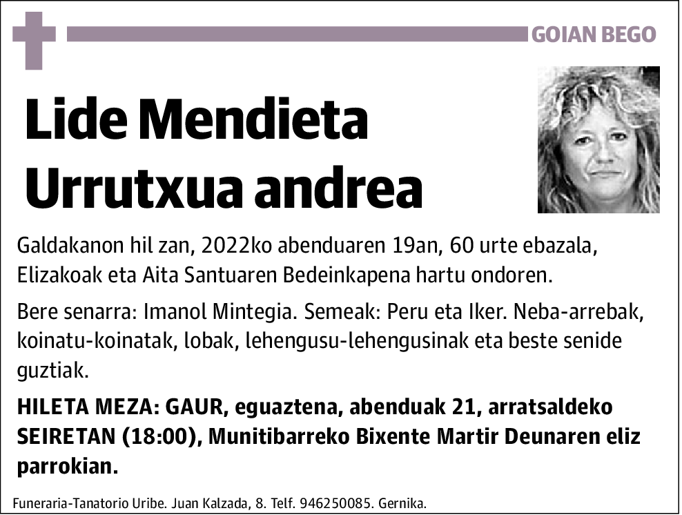 Lide Mendieta Urrutxua