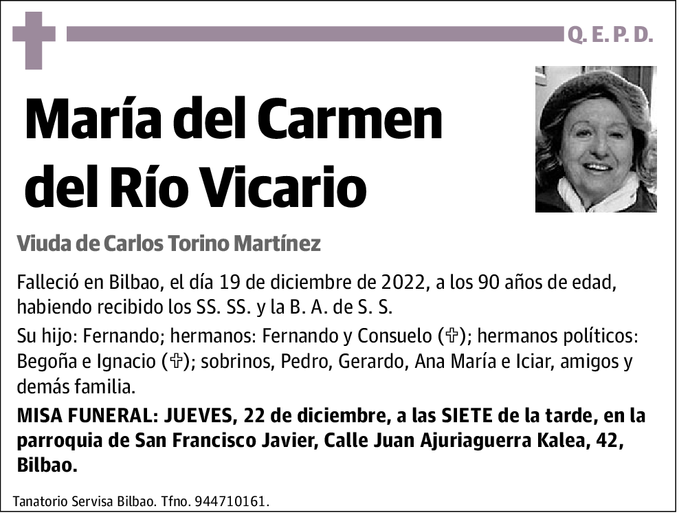 María del Carmen del Río Vicario