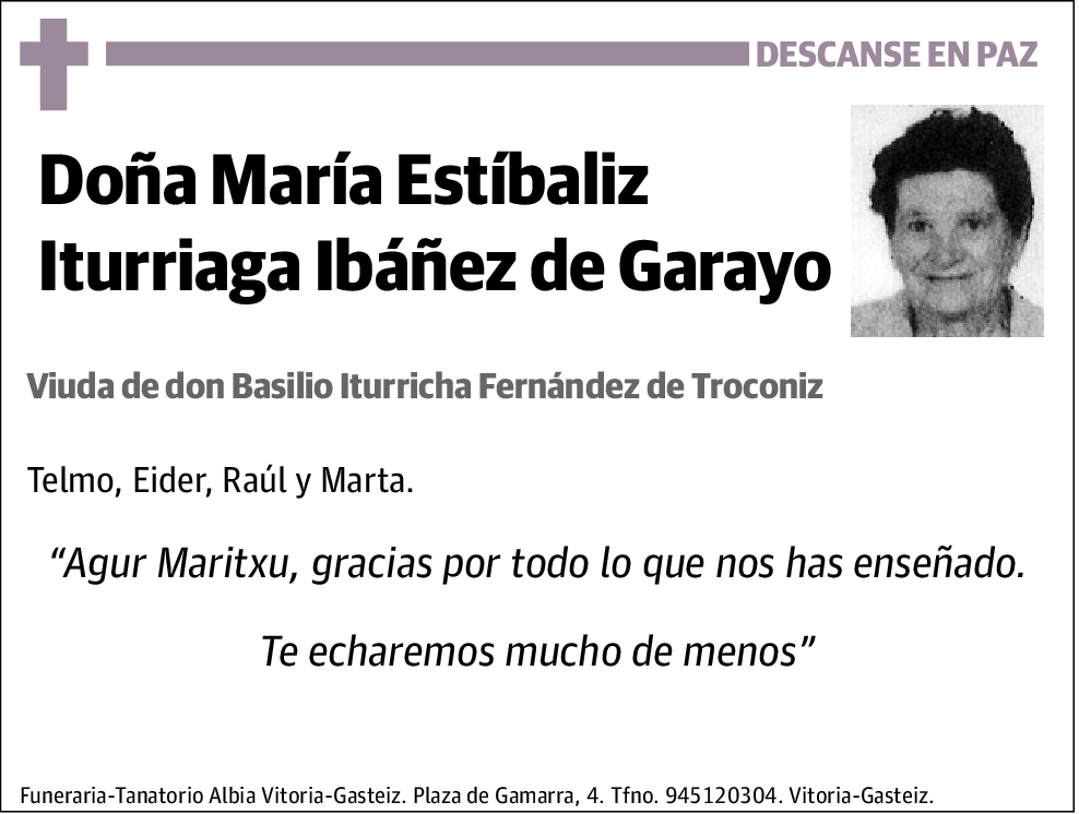 María Estíbaliz Iturriaga Ibáñez de Garayo