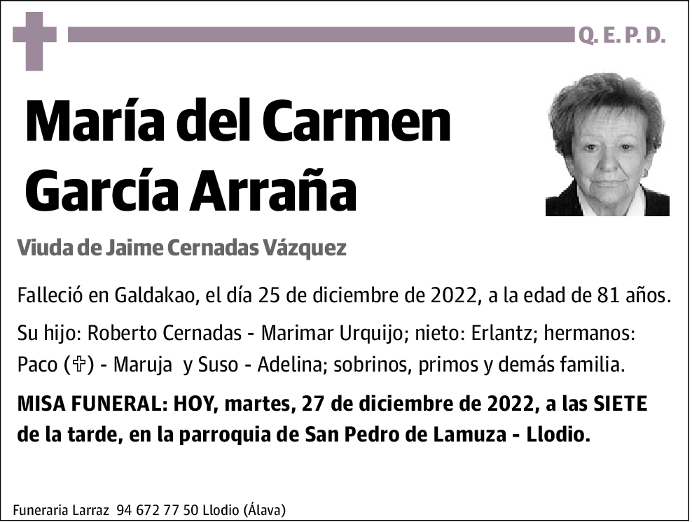 María Del Carmen García Arraña