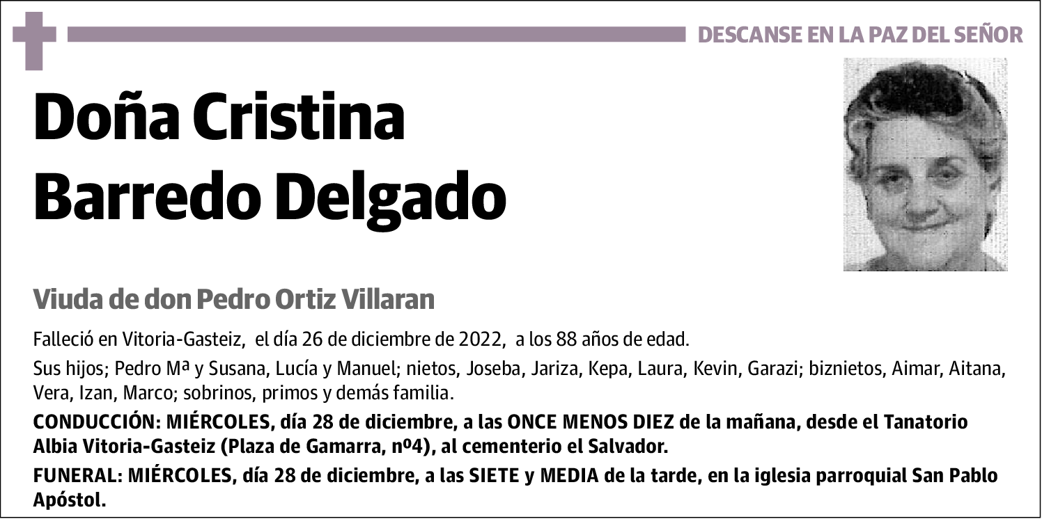 Cristina Barredo Delgado