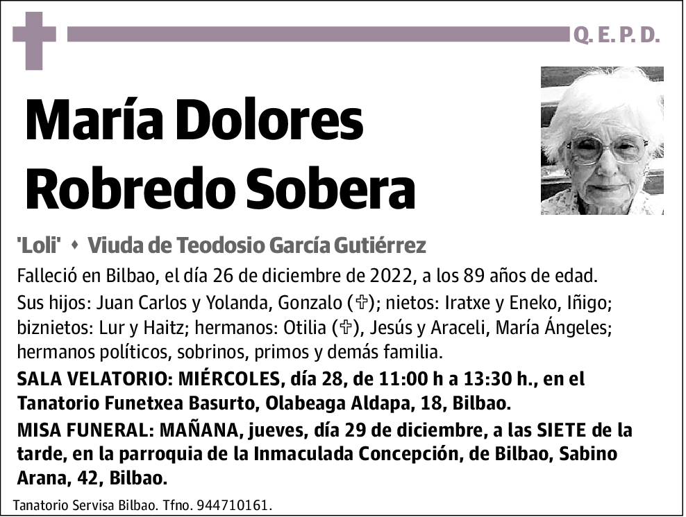 María Dolores Robredo Sobera