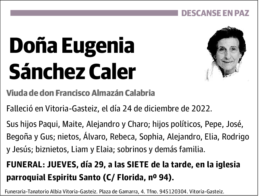 Eugenia Sánchez Caler