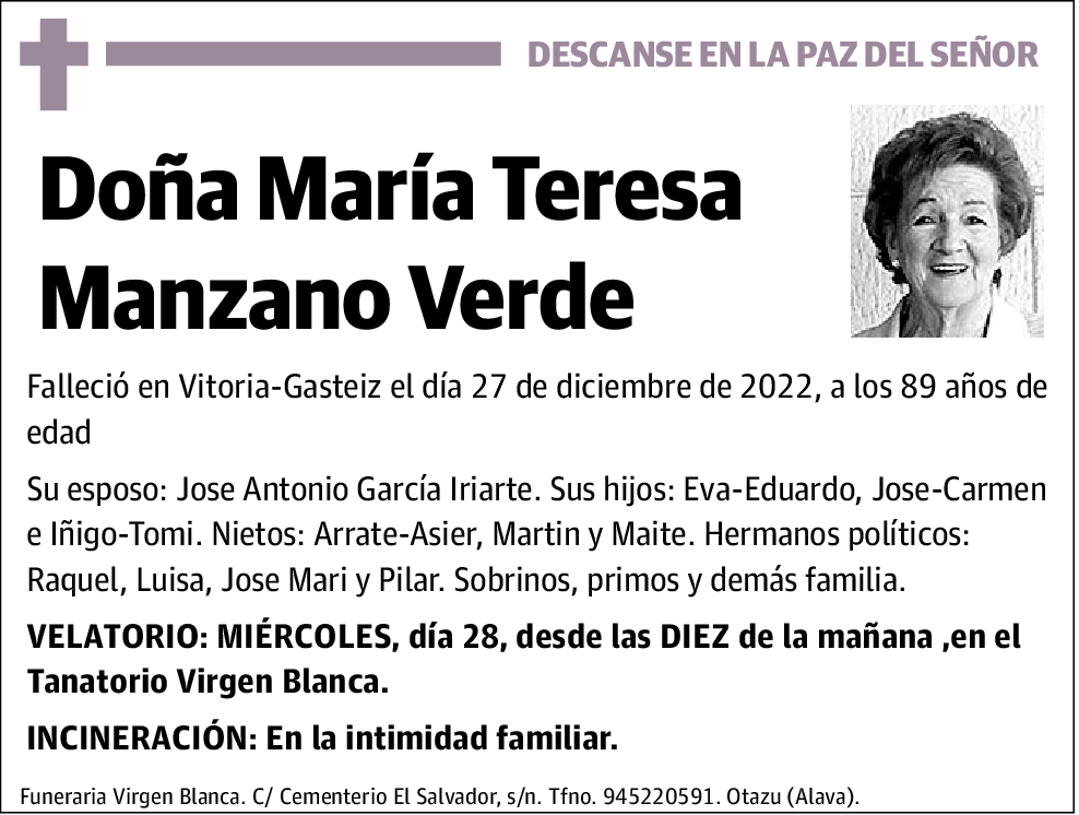 María Teresaº Manano Verde
