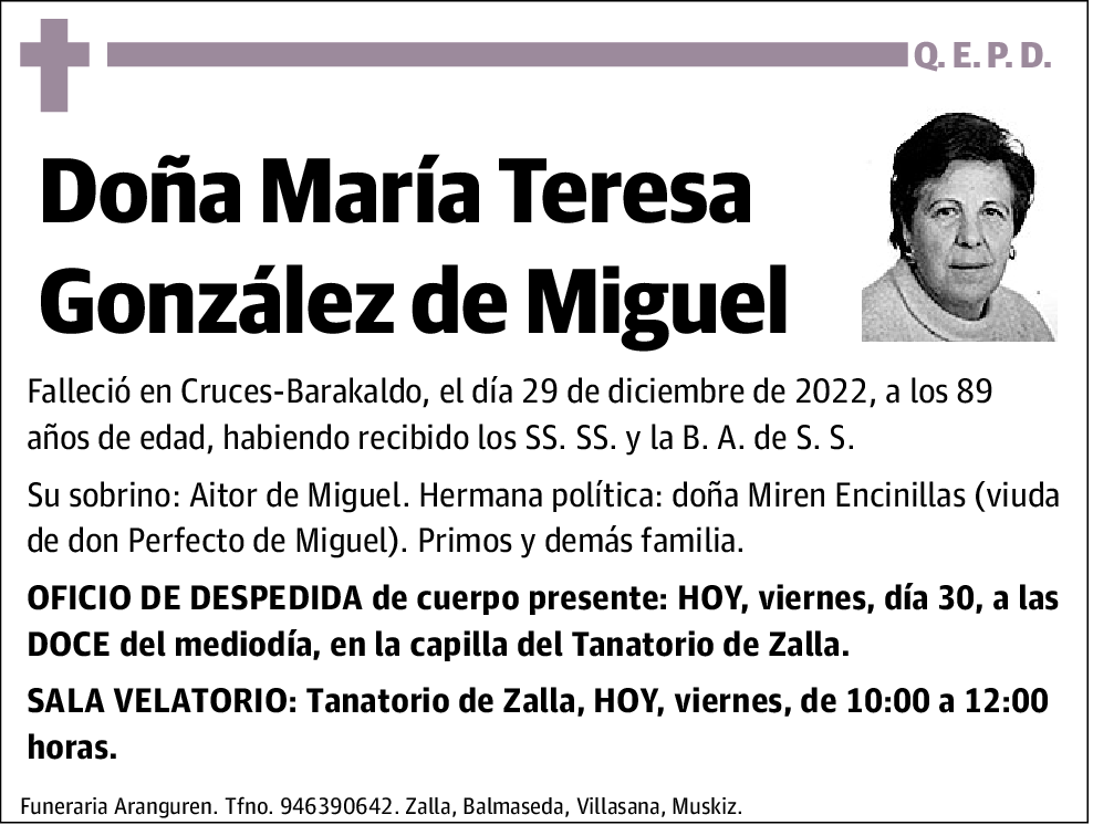 María Teresa González de Miguel