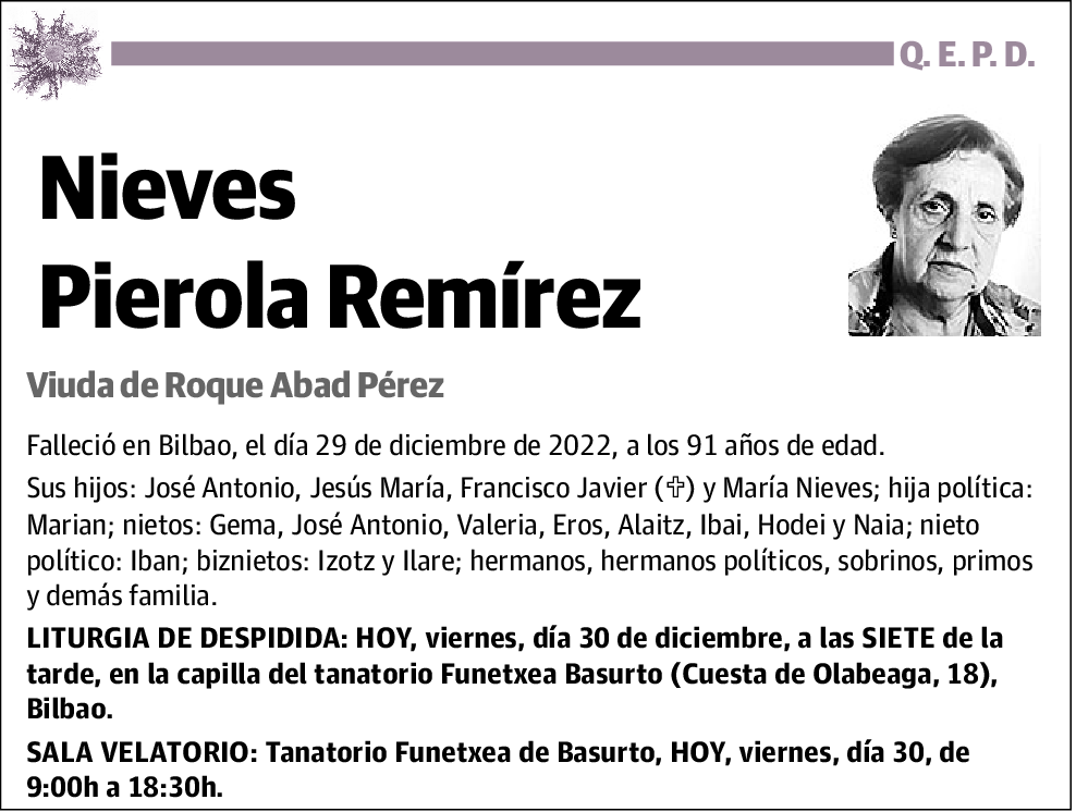 Nieves Pierola Remírez