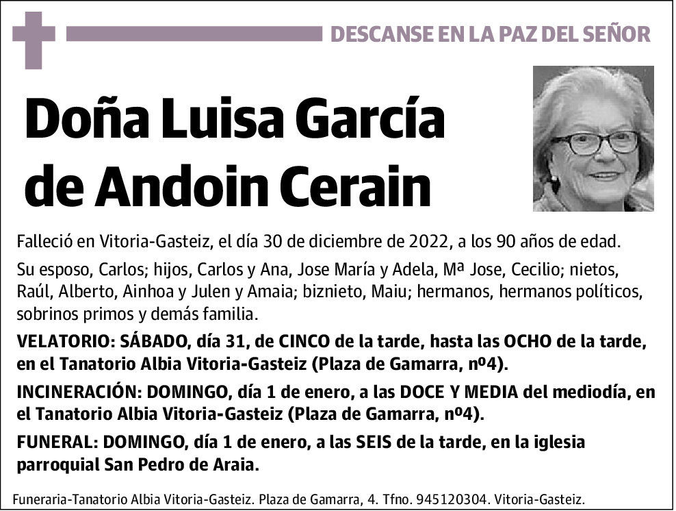 Luisa García de Andoin Cerain