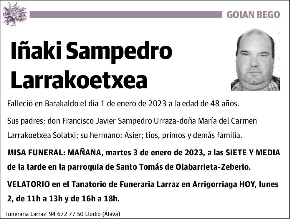 Iñaki Sampedro Larrakoetxea