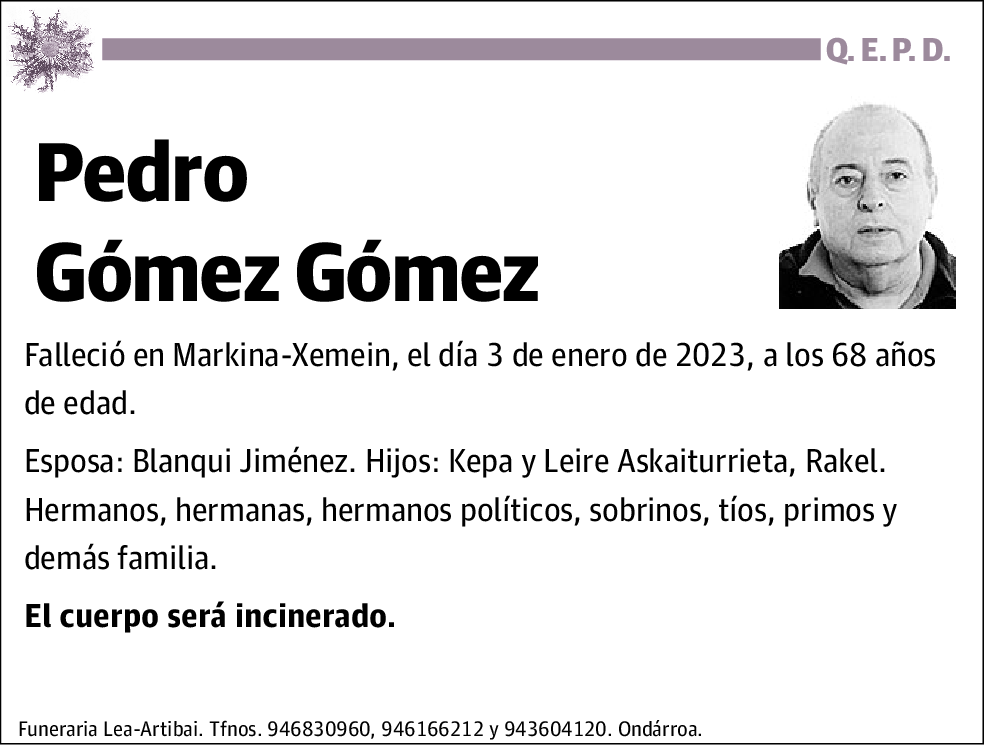 Pedro Gómez Gómez