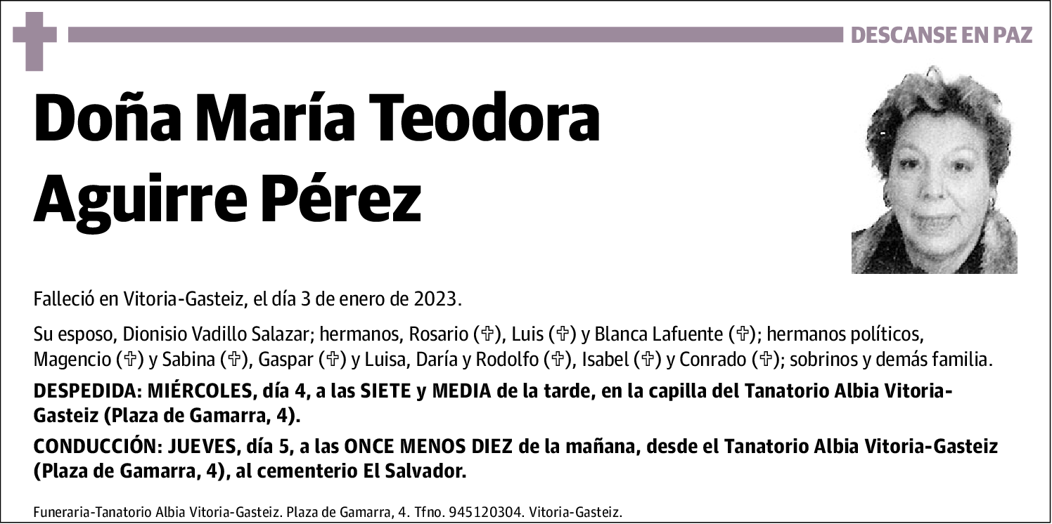 María Teodora Aguirre Pérez