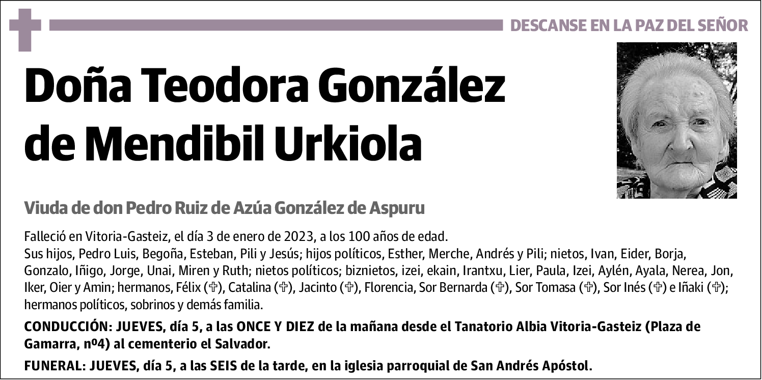 Teodora González de Mendibil Urkiola