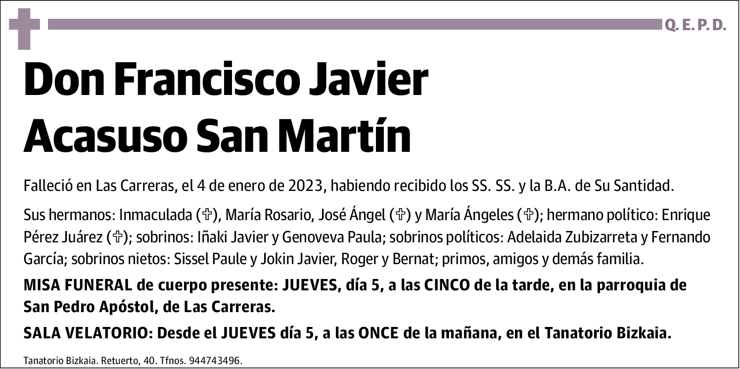 Francisco Javier Acasuso San Martín