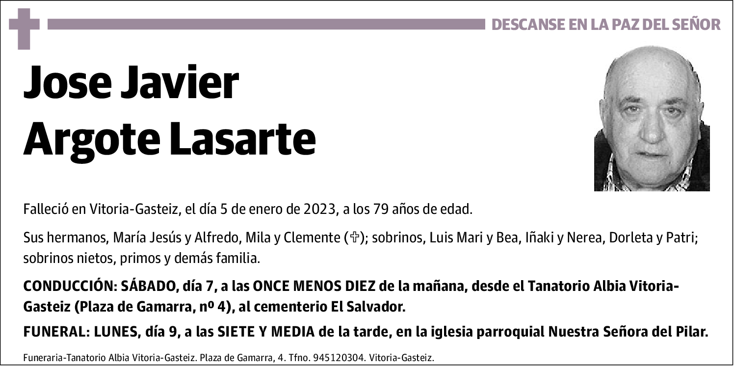 Jose Javier Argote Lasarte