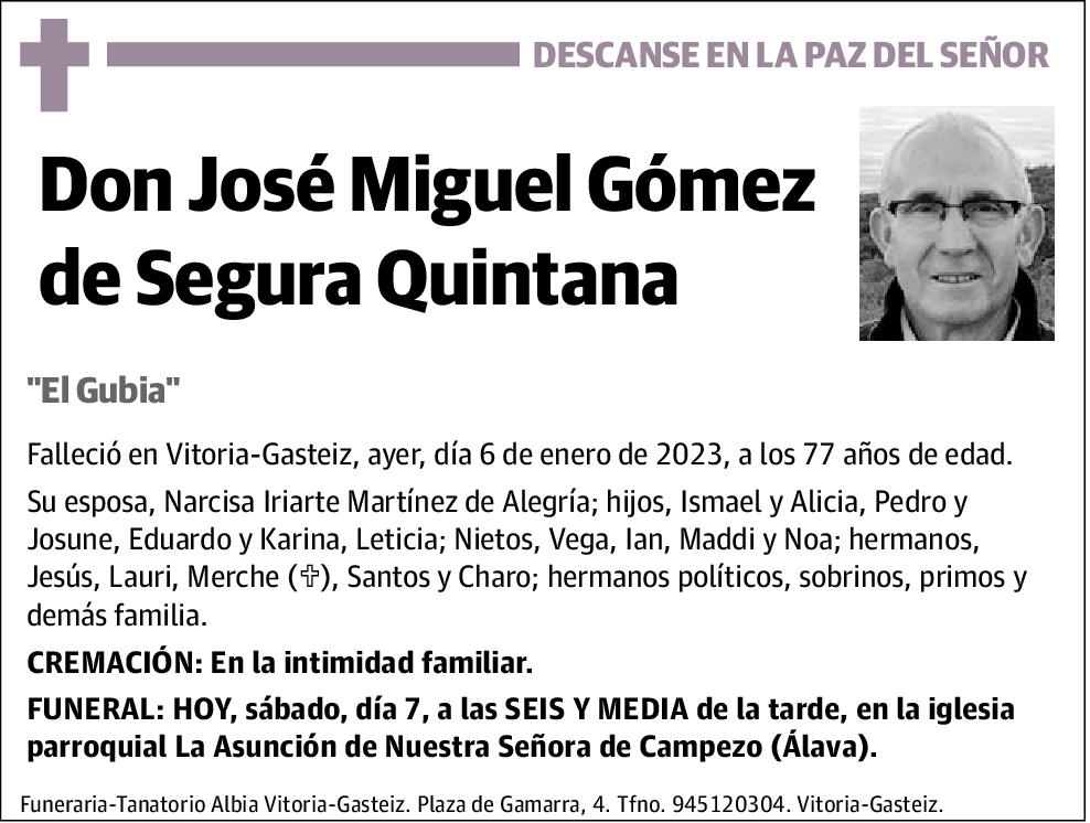 José Miguel Gómez de Segura Quintana