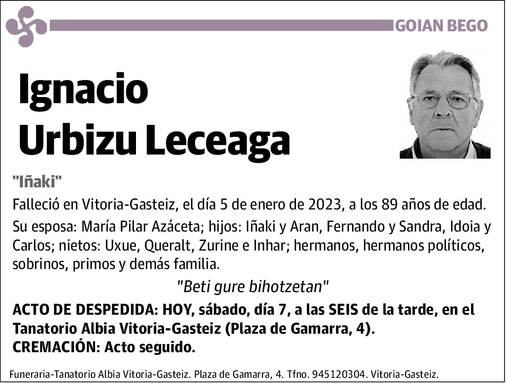 Ignacio Urbizu Leceaga