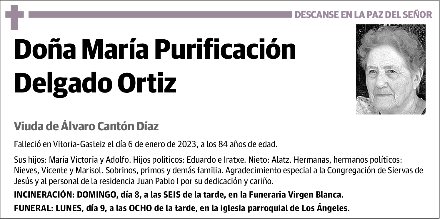 María Purificación Delgado Ortiz