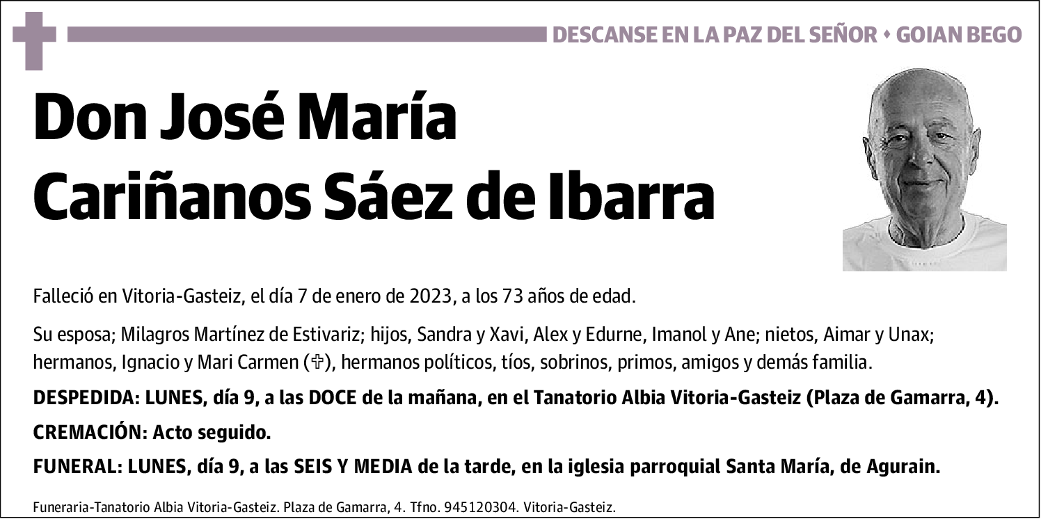 José María Cariñanos Sáez de Ibarra