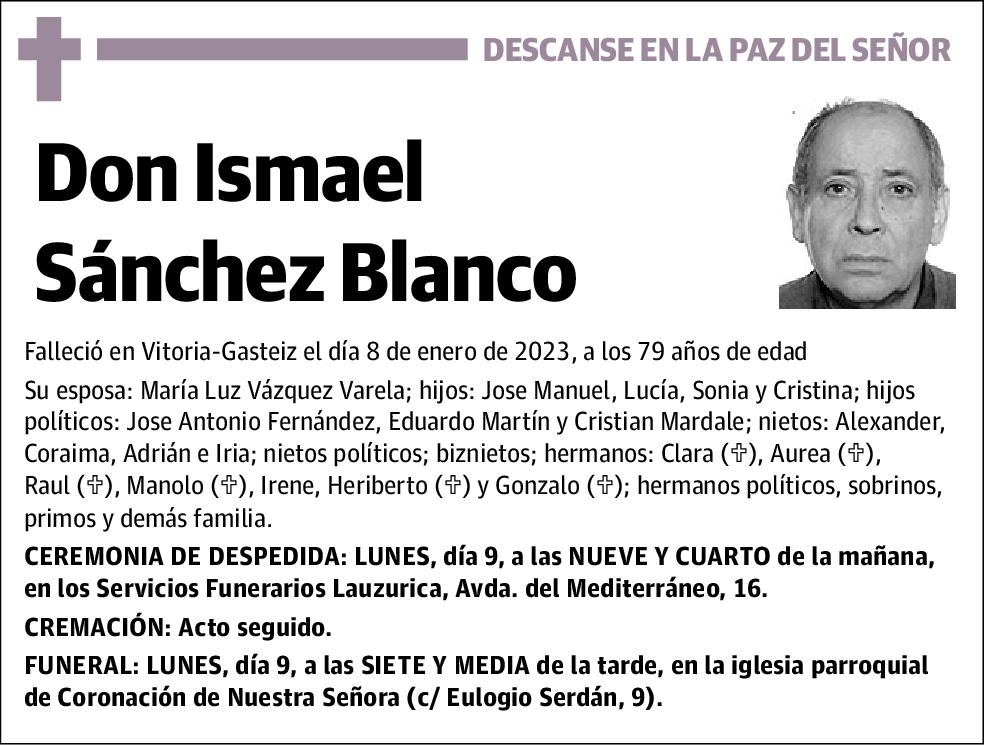 Sánchez Blanco. Ismael