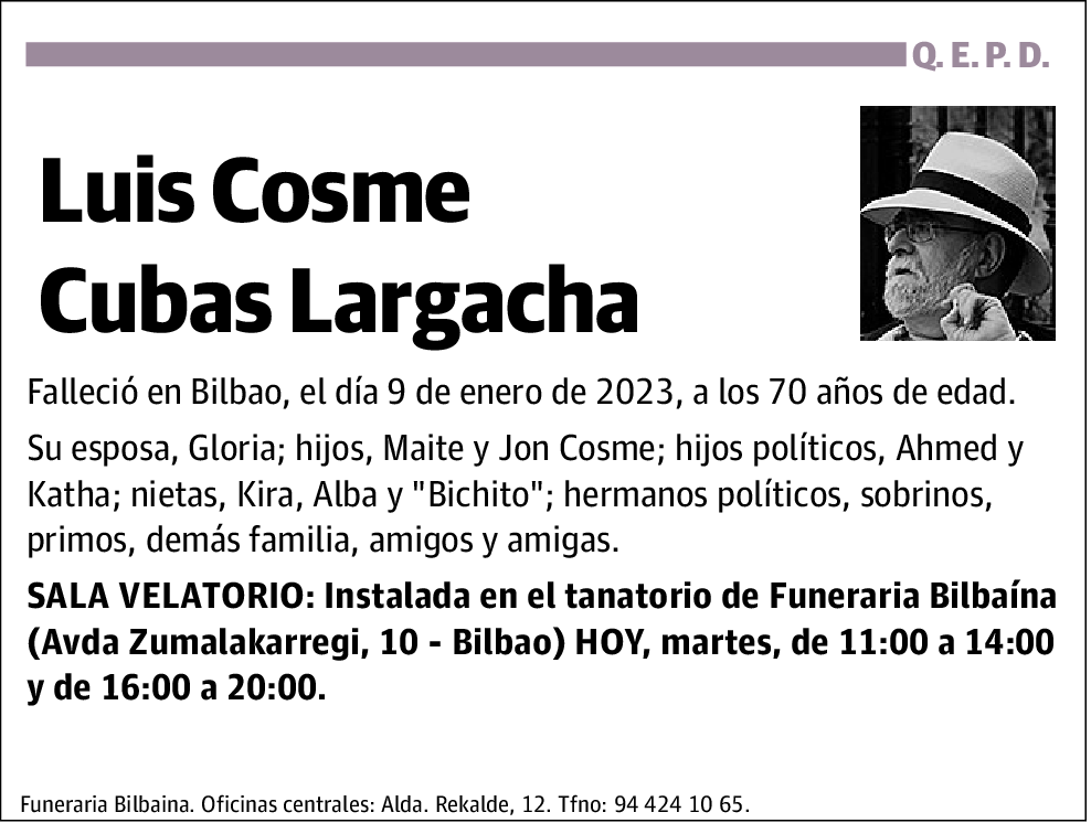 Luis Cosme Cubas Largacha