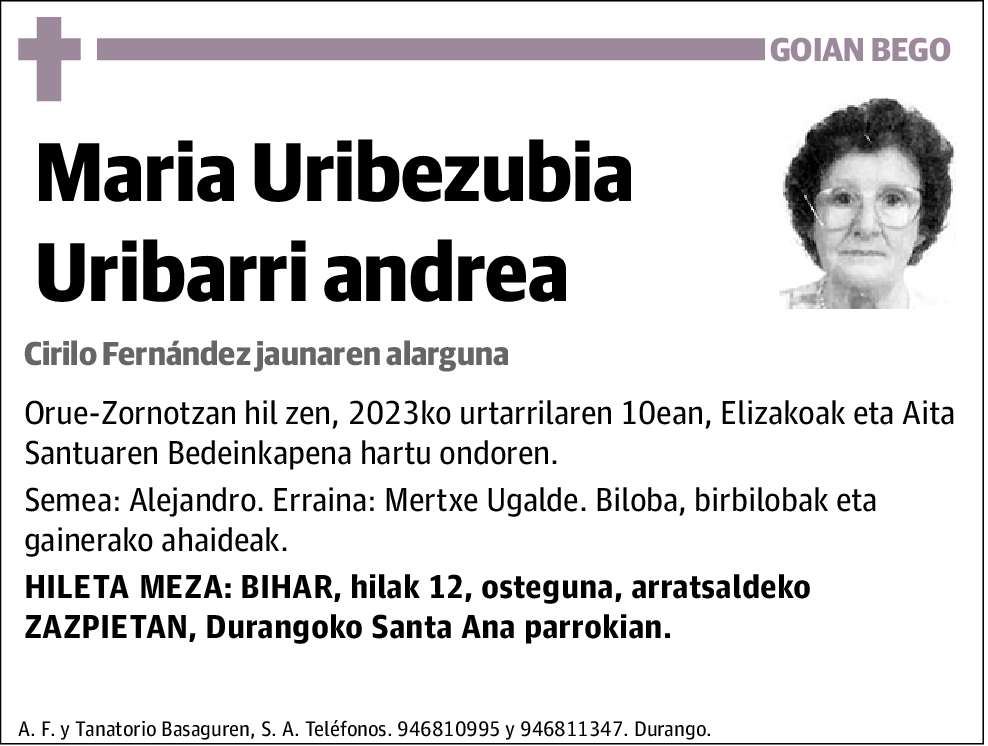 María Uribezubia Uribarri